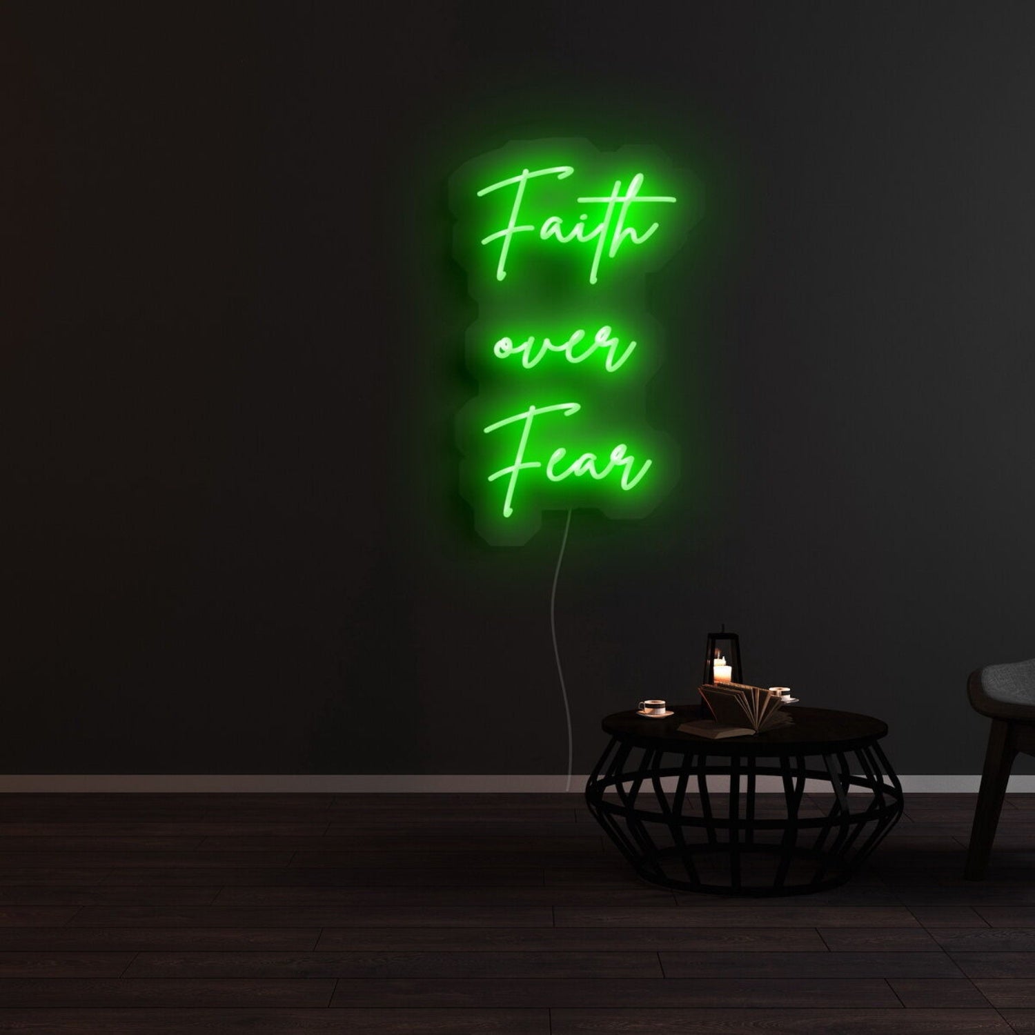 Faith Over Fear Neon Sign For Inspirational And Spiritual Spaces | Shineneon