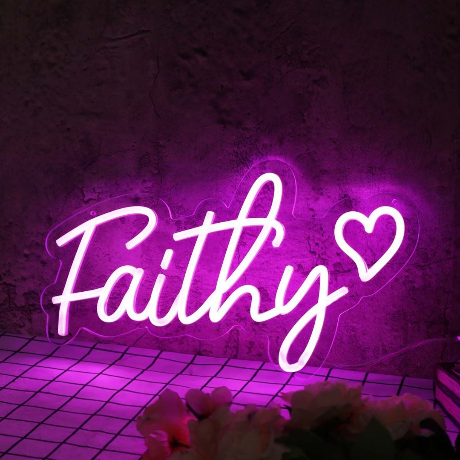 Faithy Purple Led Neon Sign - Shineneon
