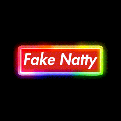 Fake Natty Gym Fitness Led Neon Sign Rgb Color - LED neon sign close-up detail