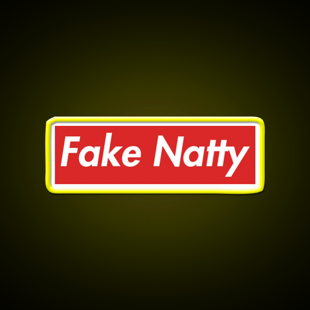 Fake Natty Gym Fitness Led Neon Sign Rgb Color - Custom LED neon sign front view