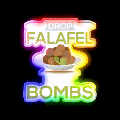 Falafel Arabic Finger Food Snack Food Led Neon Sign Rgb Color - LED neon sign close-up detail