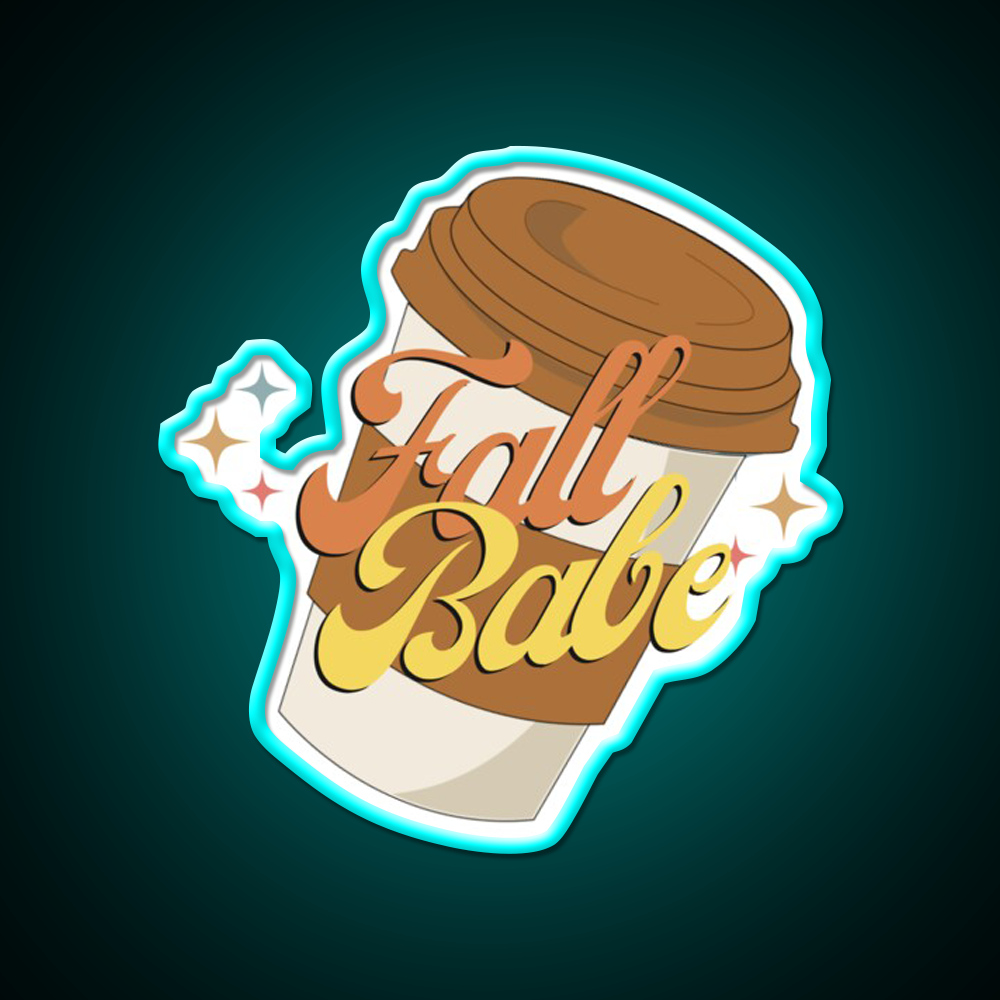 Fall Babe Cafe Led Neon Sign Espresso Bar Art Rgb Color