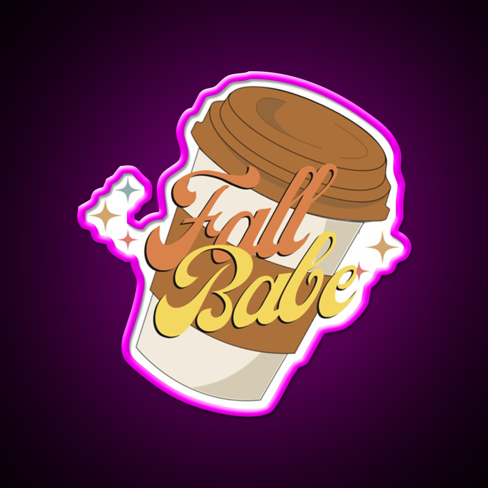 Fall Babe Cafe Led Neon Sign Espresso Bar Art Rgb Color