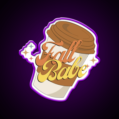 Fall Babe Cafe Led Neon Sign Espresso Bar Art Rgb Color - Shineneon