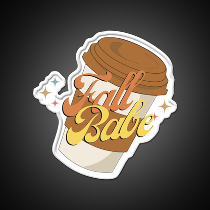 Fall Babe Cafe Led Neon Sign Espresso Bar Art Rgb Color