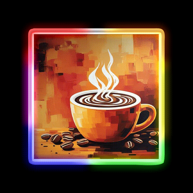 Fall In Love Cafe Led Neon Sign Espresso Bar Art Rgb Color