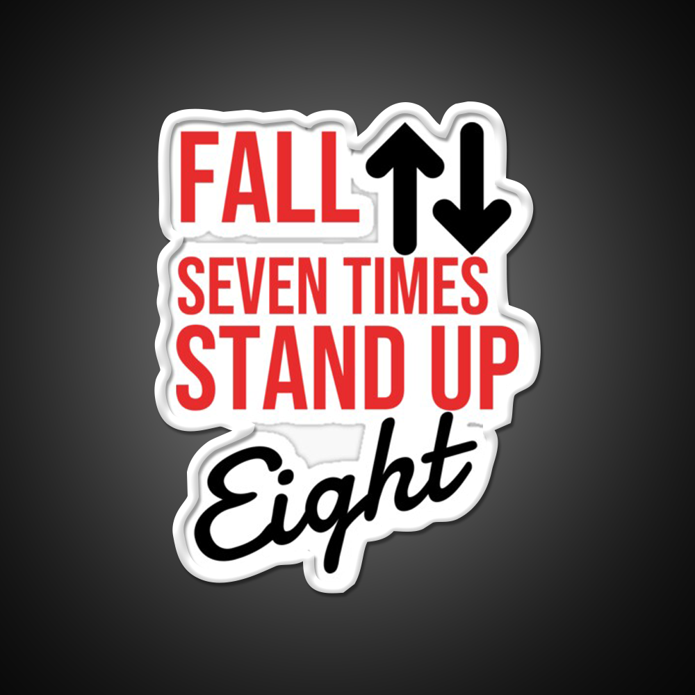 Fall Seven Times Stand Up Eight Gym Fitness Led Neon Sign Rgb Color - LED neon sign view 11