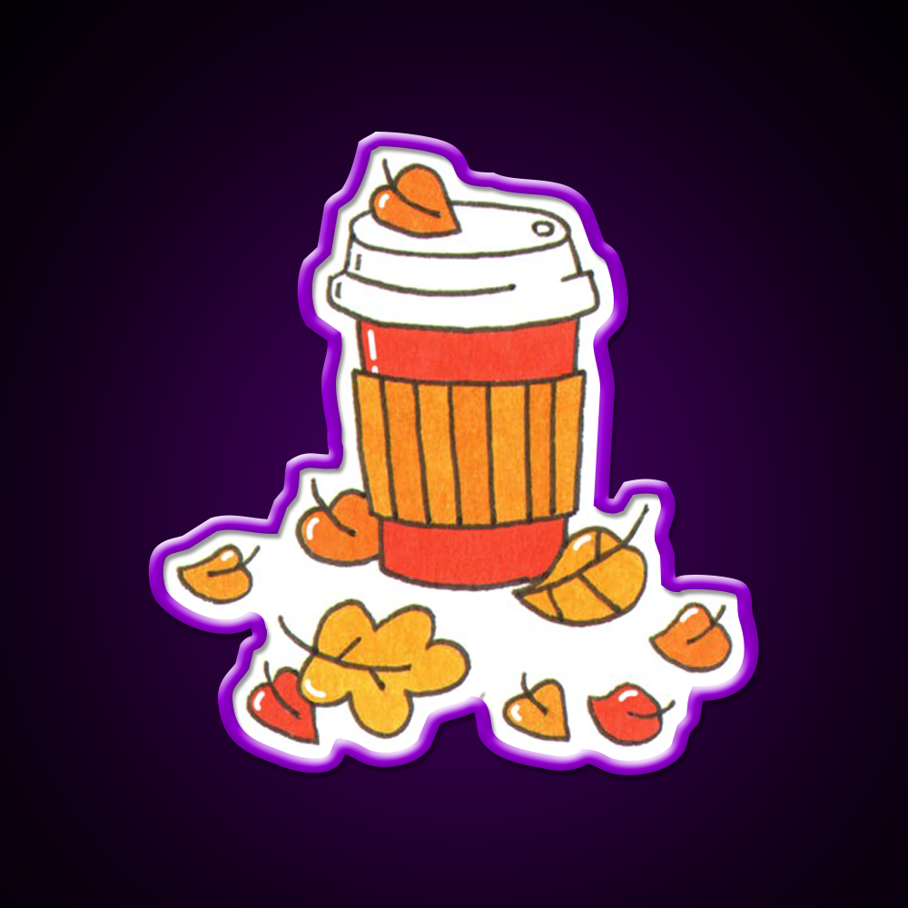 Fall Vibes Cafe Led Neon Sign Espresso Bar Art Bakery Wall Art Rgb Color