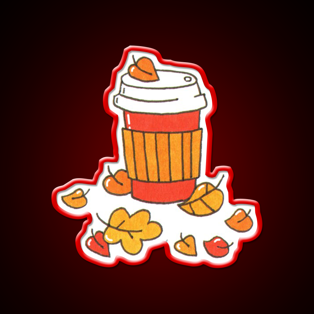 Fall Vibes Cafe Led Neon Sign Espresso Bar Art Bakery Wall Art Rgb Color