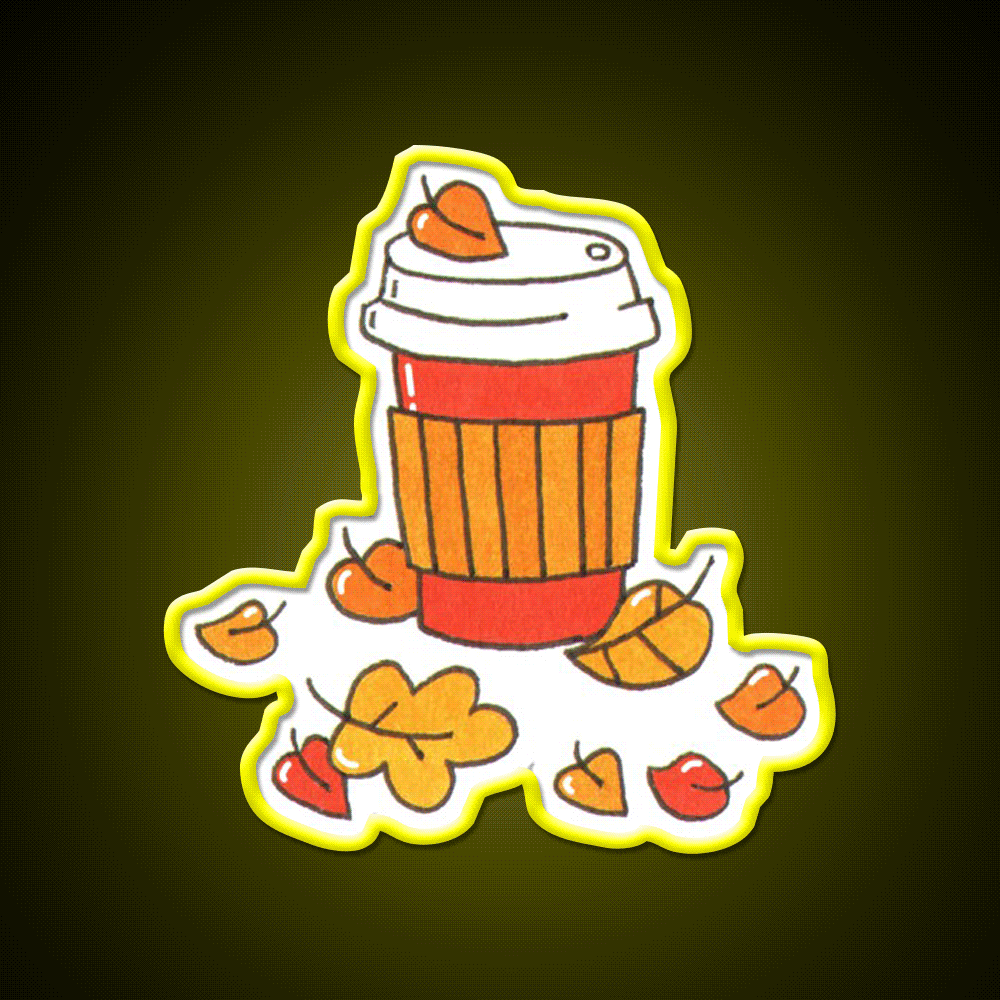 Fall Vibes Cafe Led Neon Sign Espresso Bar Art Bakery Wall Art Rgb Color