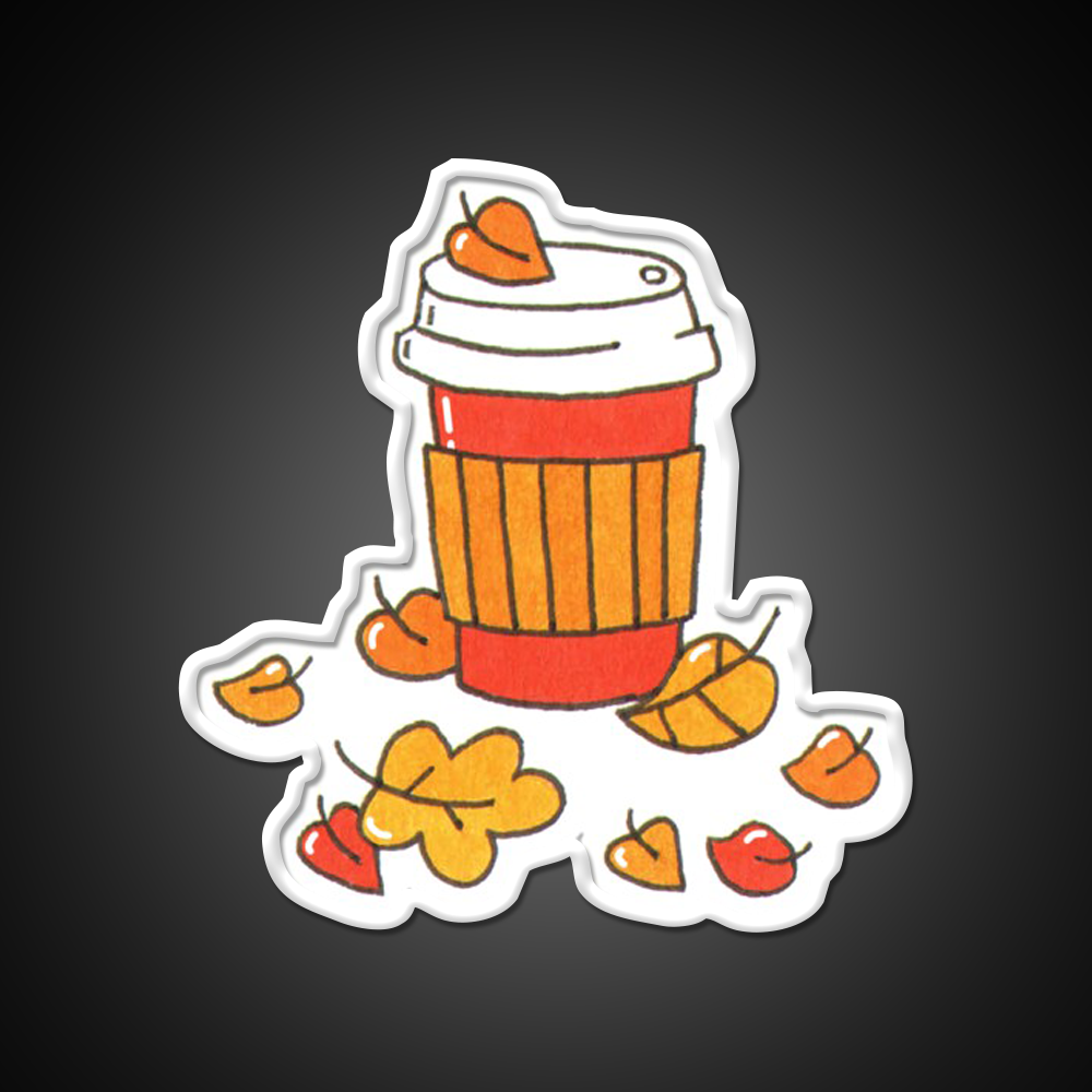 Fall Vibes Cafe Led Neon Sign Espresso Bar Art Bakery Wall Art Rgb Color