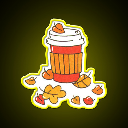 Fall Vibes Cafe Led Neon Sign Espresso Bar Art Bakery Wall Art Rgb Color