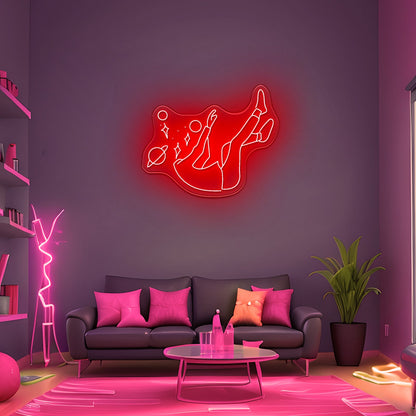 Falling Into Space Neon Sign Large Led Signs - Shineneon