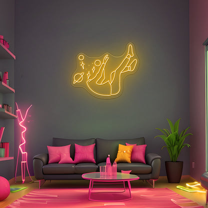 Falling Into Space Neon Sign Large Led Signs