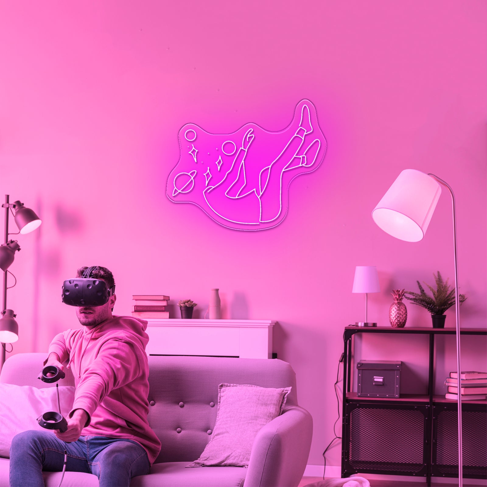 Feeline Astronaut Chilling Led Neon Sign Light Custom Led Signs