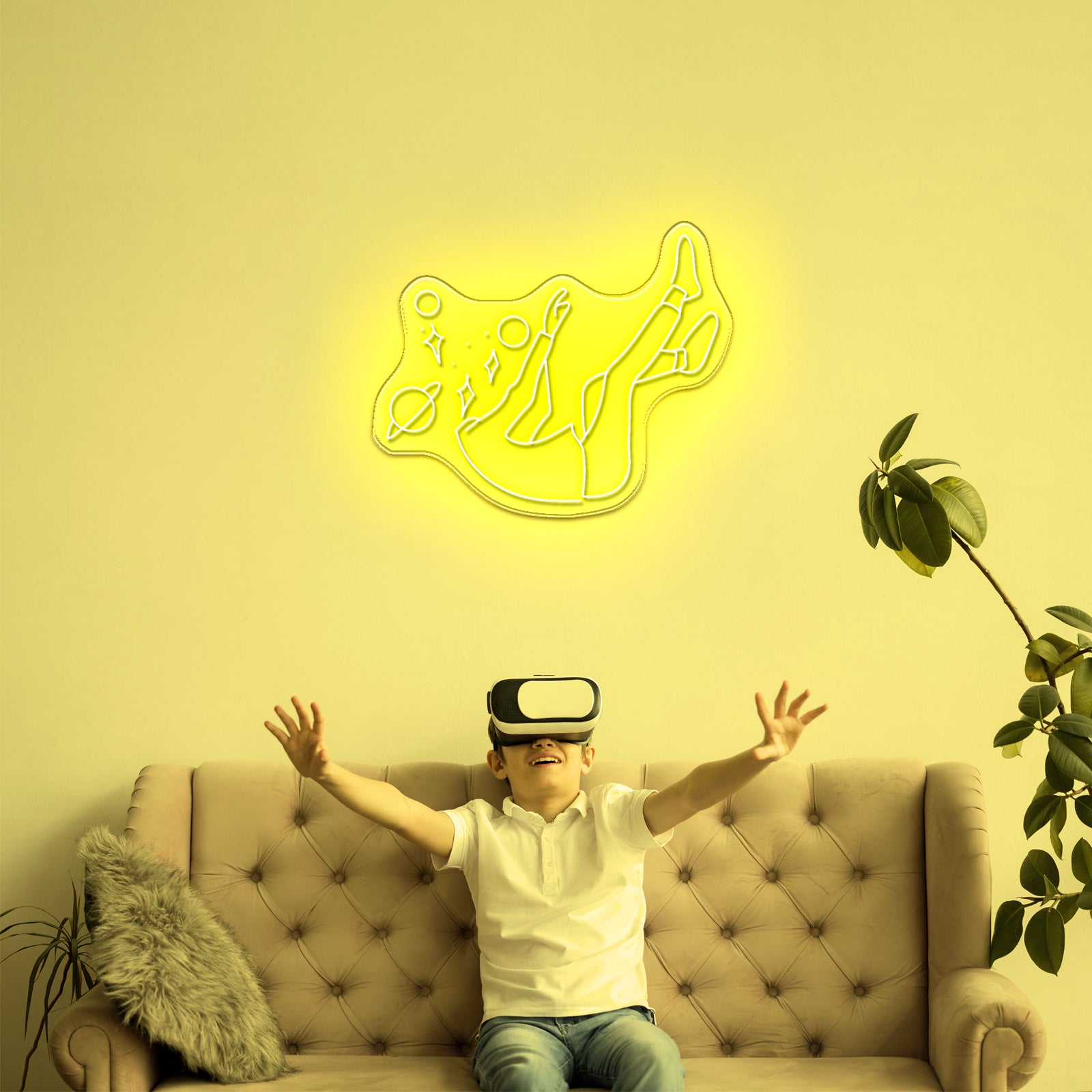 Feeline Astronaut Chilling Led Neon Sign Light Custom Led Signs