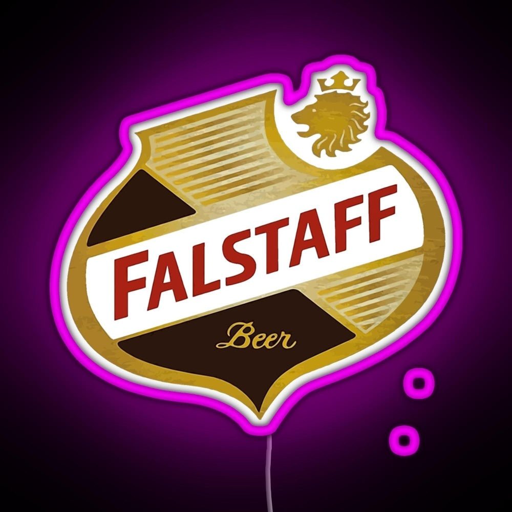 Falstaff Beer Shield Beer Retro Vintage Rgb Led Neon Sign Pop Wall Art - Shineneon