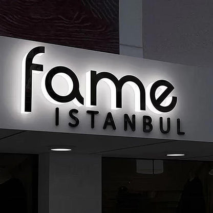 Fame Istanbul 3D Backlit Letters Business Metal Led Sign - Shineneon