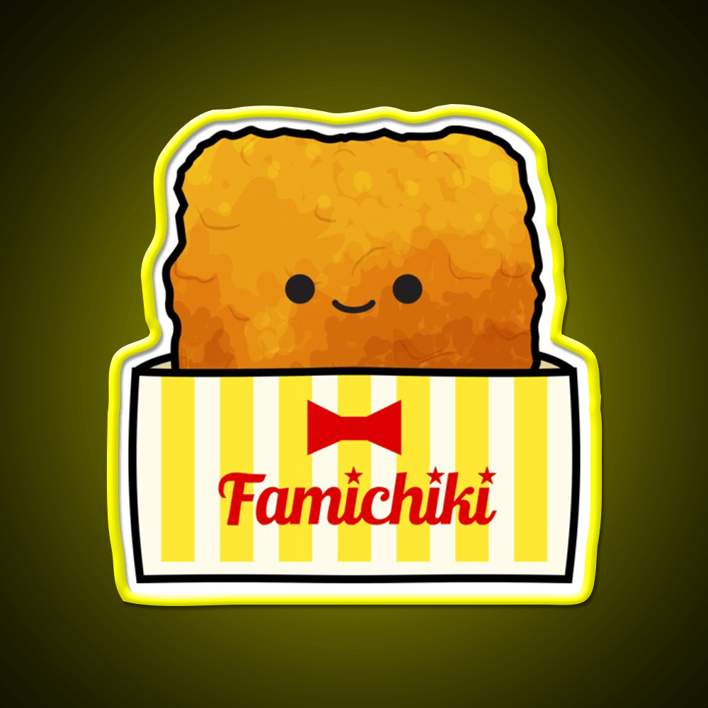 Famichiki Japanese Konbini Fried Chicken Snack Food Led Neon Sign Rgb Color - Shineneon