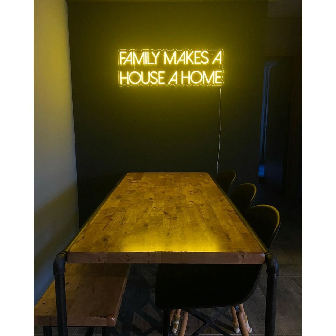 Family Makes A House A Home Led Sign Business Neon Sign - Shineneon