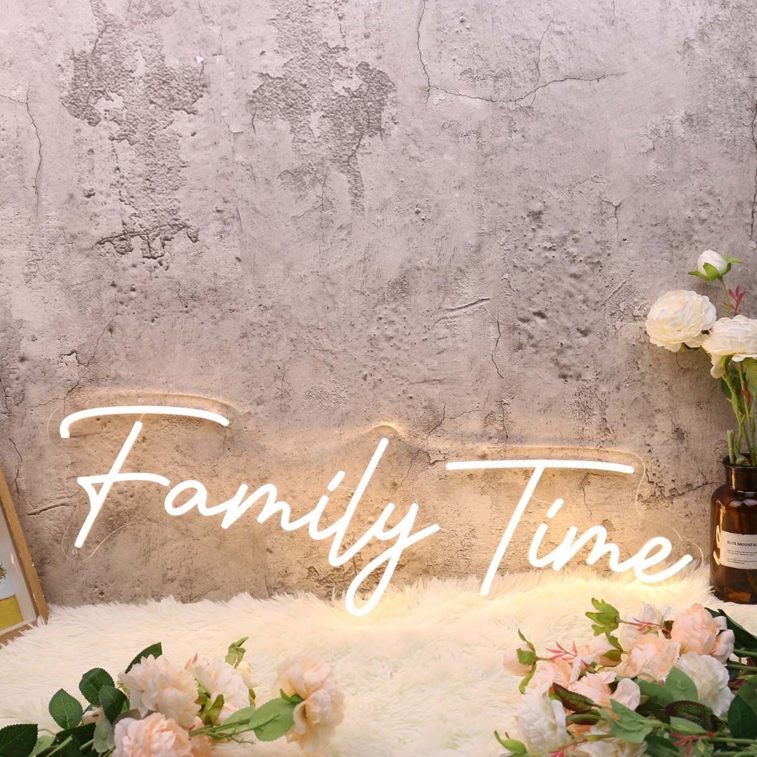 Family Time Yellow Led Neon Sign - Shineneon