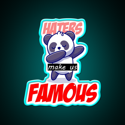 Famous Panda Asian Cultural Led Neon Sign Rgb Color - Size and dimension reference