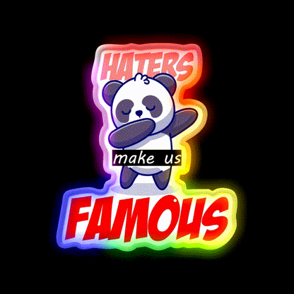 Famous Panda Asian Cultural Led Neon Sign Rgb Color - LED neon sign close-up detail