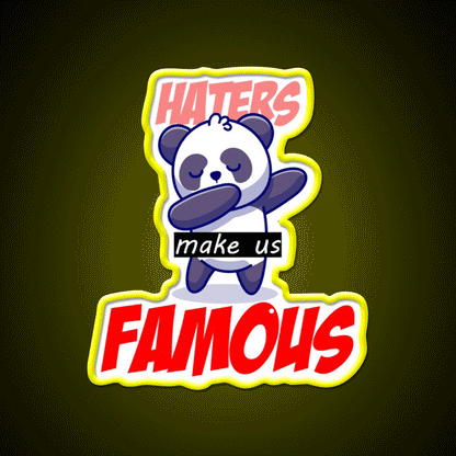 Famous Panda Asian Cultural Led Neon Sign Rgb Color - Custom LED neon sign front view