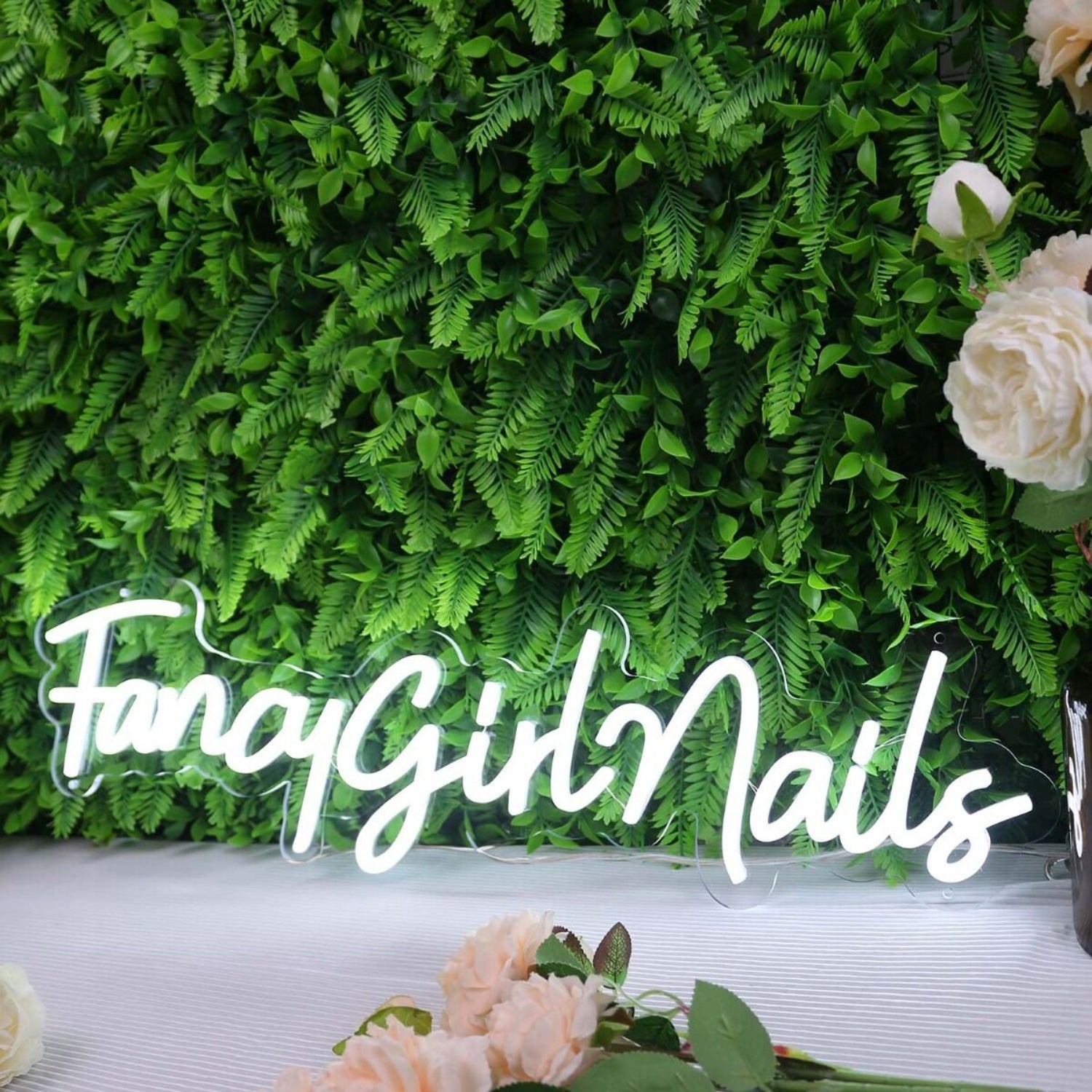 Fancy Girl Nails White Led Neon Sign | Shineneon