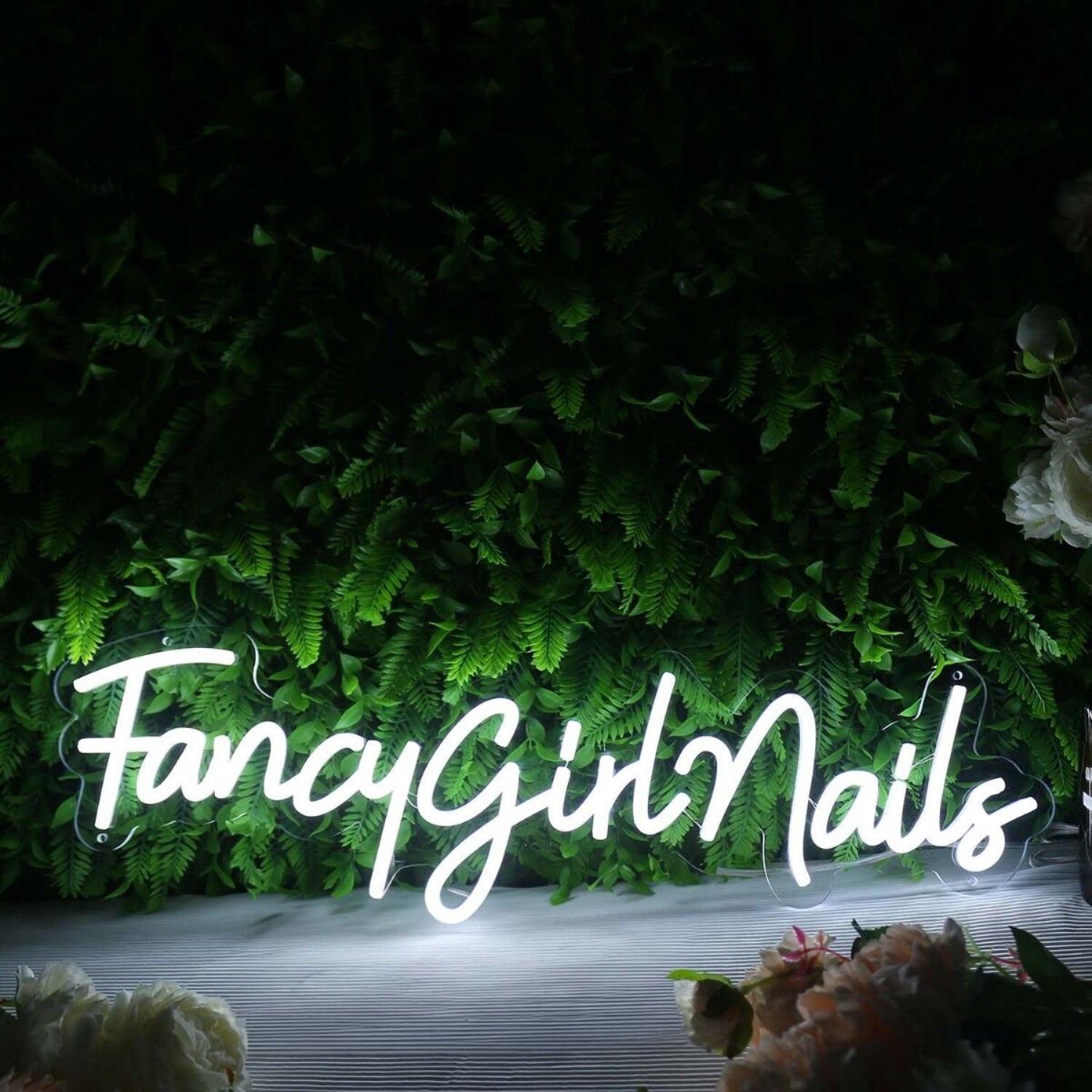 Fancy Girl Nails White Led Neon Sign - Shineneon