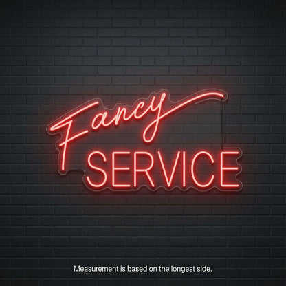 Fancy Service Business LED Neon Sign - 04 Size Image
