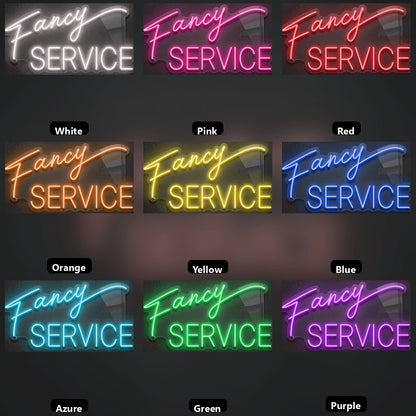 Fancy Service Business LED Neon Sign - 05 Color Grid