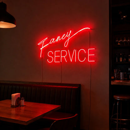 Fancy Service LED Neon Sign - 03 Real Lifestyle Scene