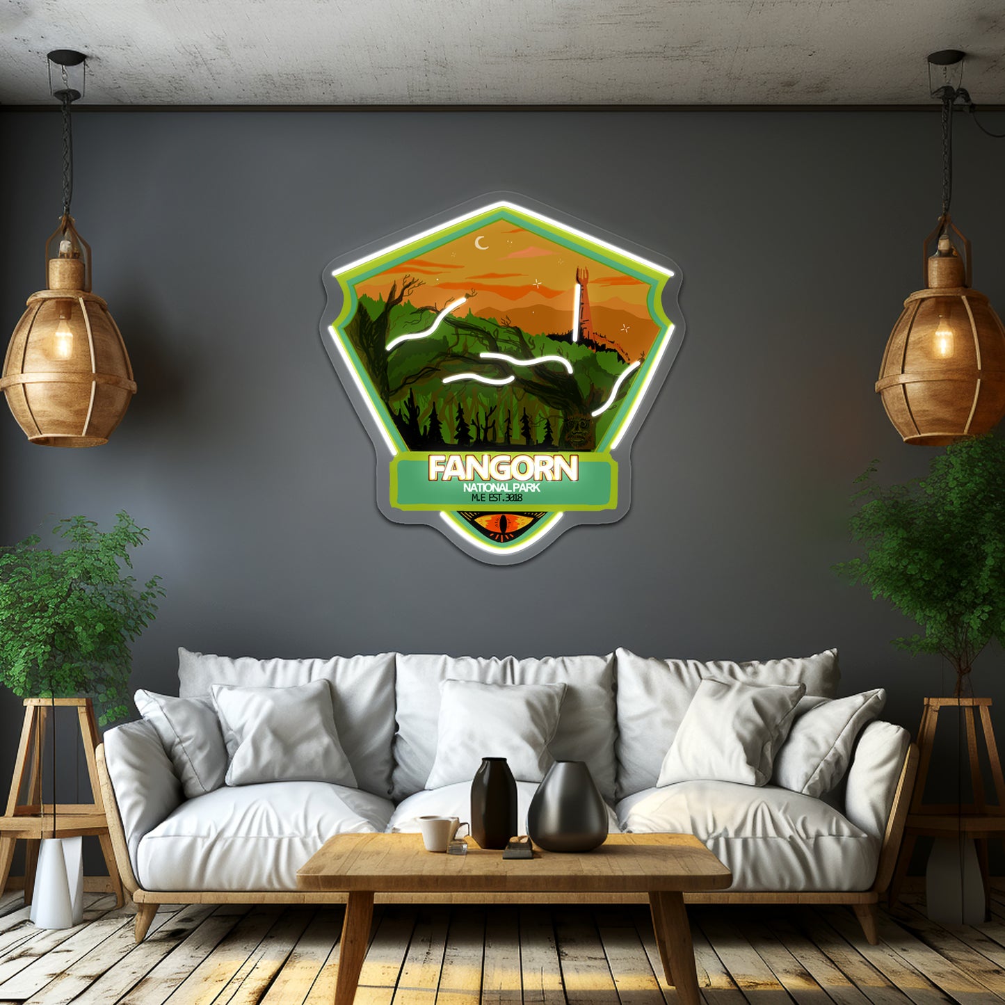 Fangorn Forest National Park Artwork Custom Neon Led Sign