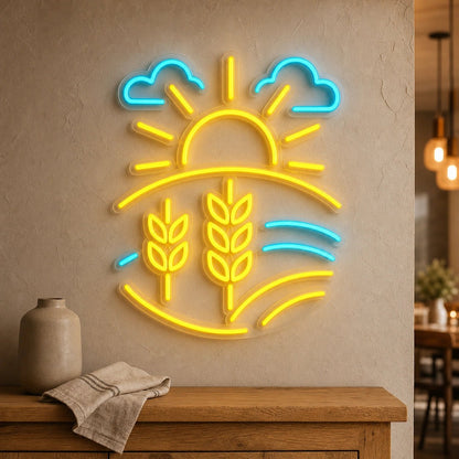 Farm Field Wheat LED Neon Sign - Shineneon