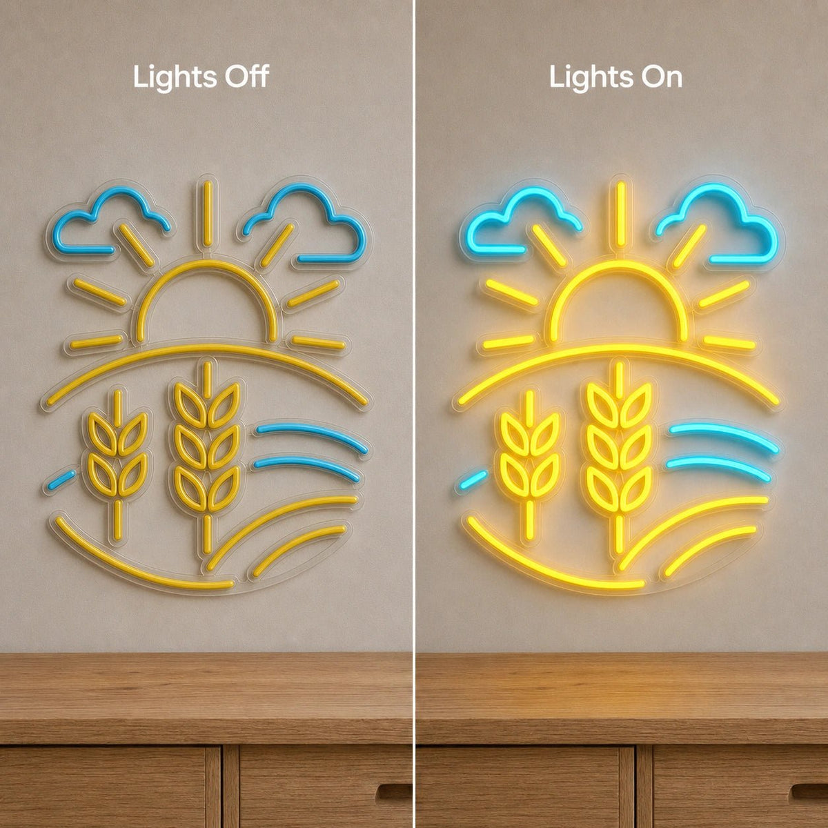 Farm Field Wheat LED Neon Sign - Shineneon