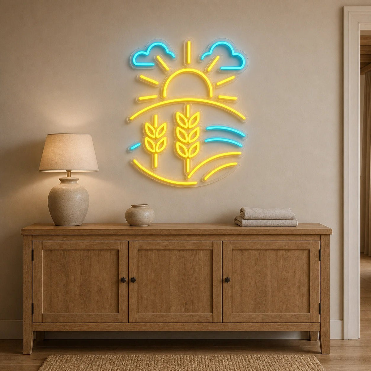 Farm Field Wheat LED Neon Sign - Shineneon