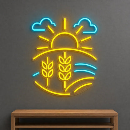 Farm Field Wheat LED Neon Sign Garage Neon Sign - Shineneon