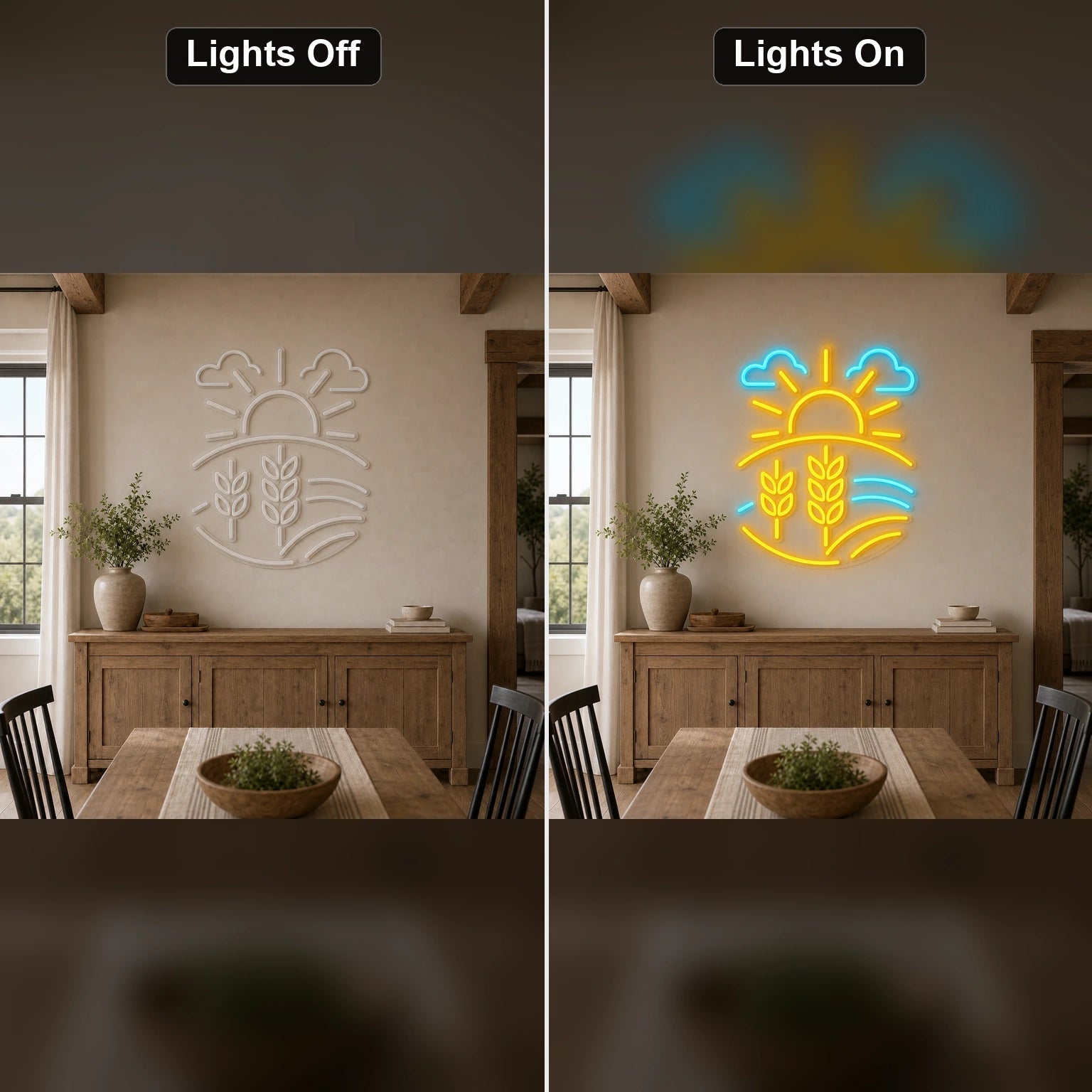 Farm Field Wheat LED Neon Sign Home Garage Wall Decoration - Shineneon
