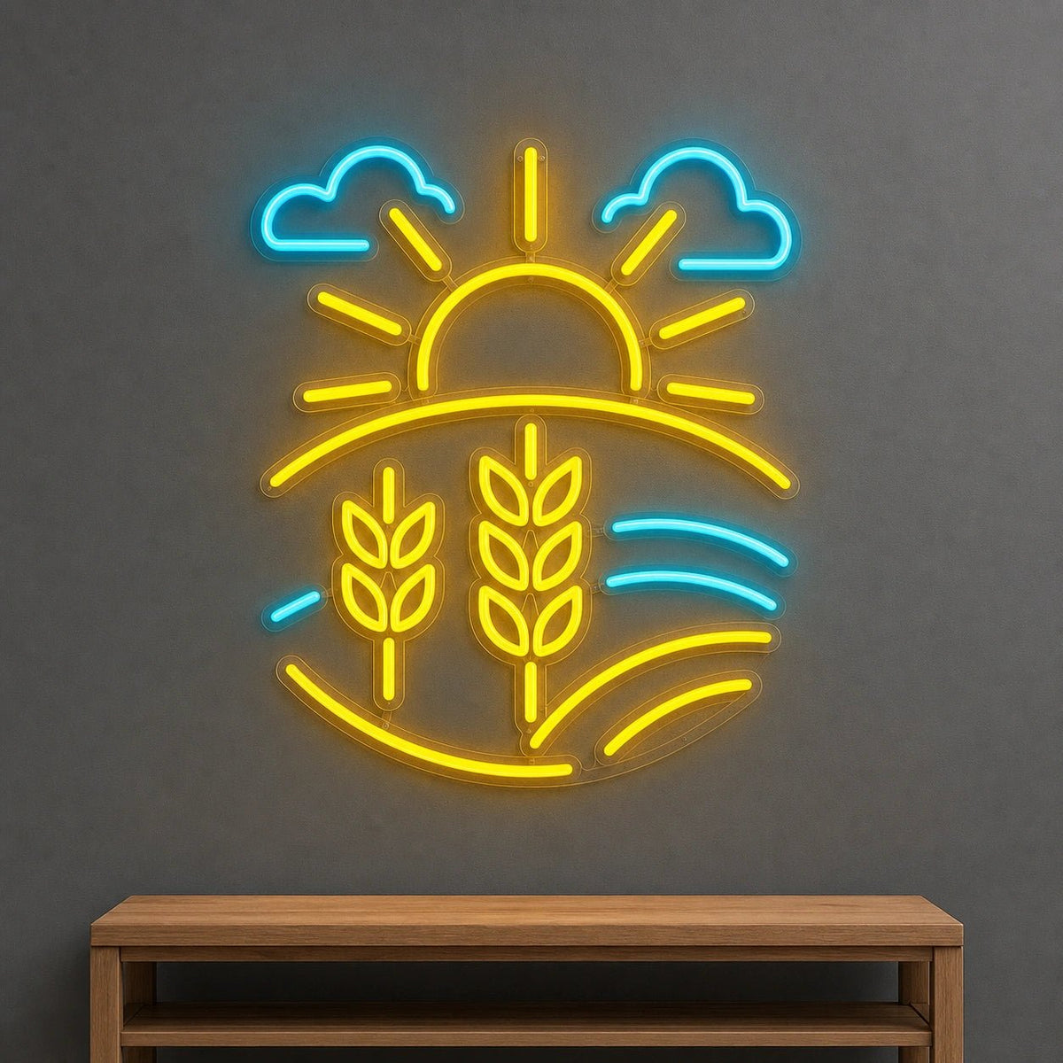 Farm Field Wheat LED Neon Sign Man Cave Neon Sign - Shineneon