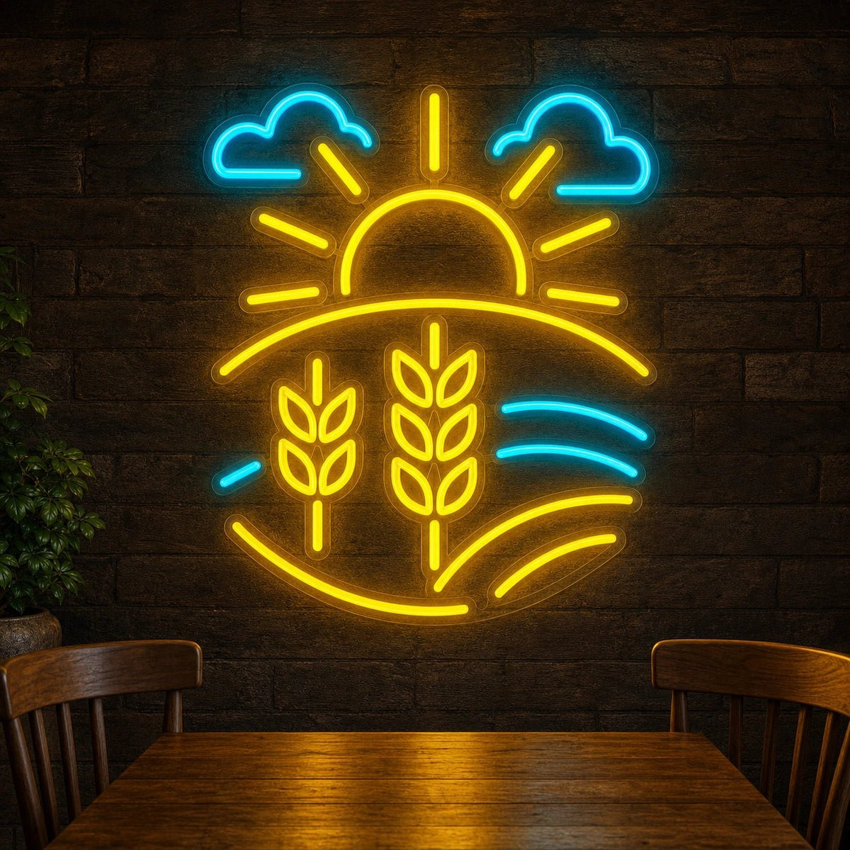 Farm Field Wheat LED Neon Sign Man Cave Neon Sign - Shineneon