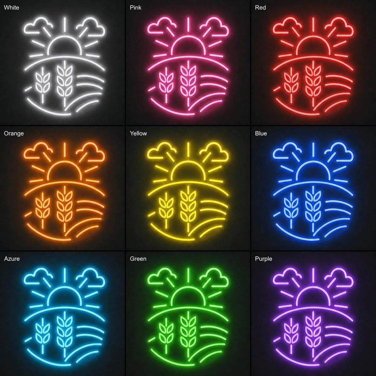 Farm Field Wheat LED Neon Sign Man Cave Neon Sign - Shineneon