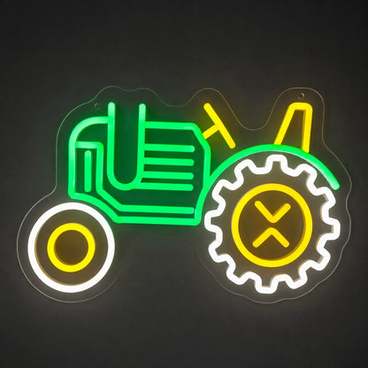 Farm Tractor Gear Wheel Vintage LED Neon Sign main product image