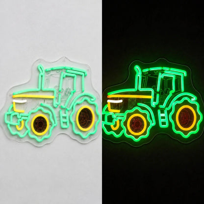 Farm Tractor Wheels Vintage LED Neon Sign - Shineneon