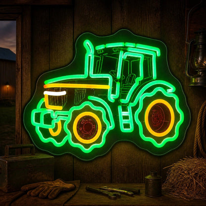 Farm Tractor Wheels Vintage LED Neon Sign - Shineneon