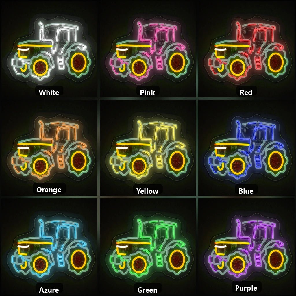 Farm Tractor Wheels Vintage LED Neon Sign - Shineneon
