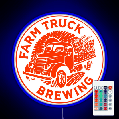 Farm Truck Brewing Rgb Led Neon Sign Pop Wall Art