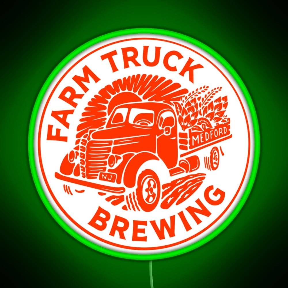 Farm Truck Brewing Rgb Led Neon Sign Pop Wall Art - Shineneon