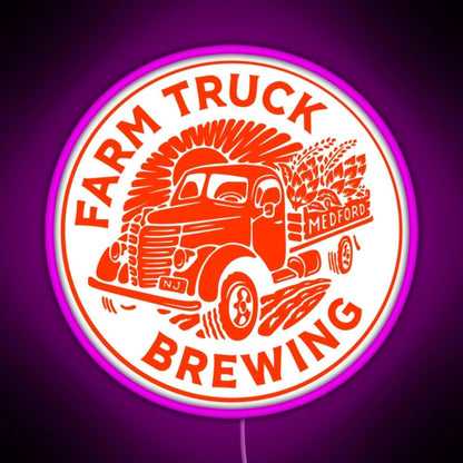 Farm Truck Brewing Rgb Led Neon Sign Pop Wall Art - Shineneon