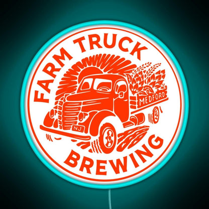 Farm Truck Brewing Rgb Led Neon Sign Pop Wall Art - Shineneon